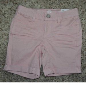 *Bermuda Shorts SO sz 8 Pink Adjustable Waist Cuffed 4 Pockets Summer Girls